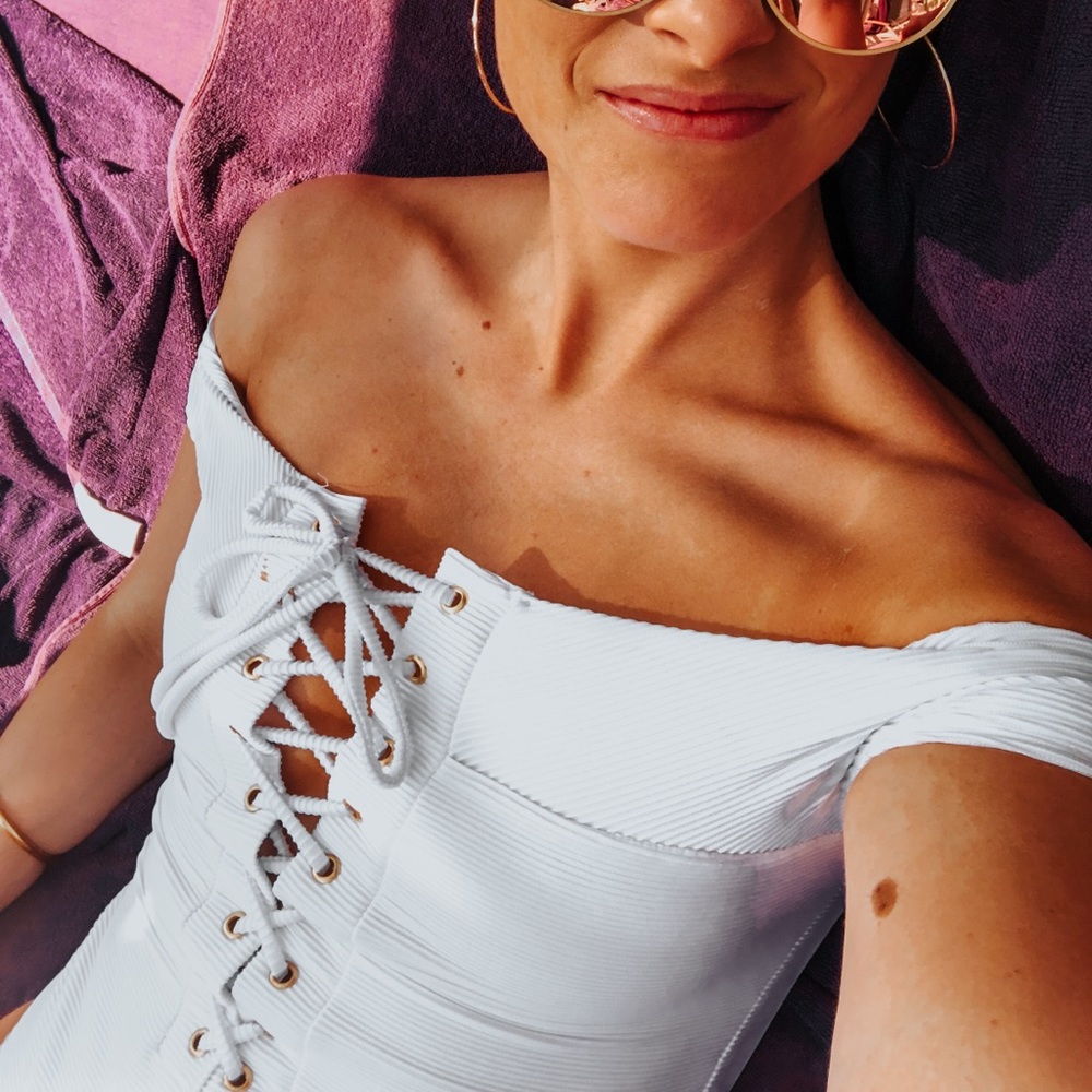 Brand New Lace Up One Piece Swimsuit